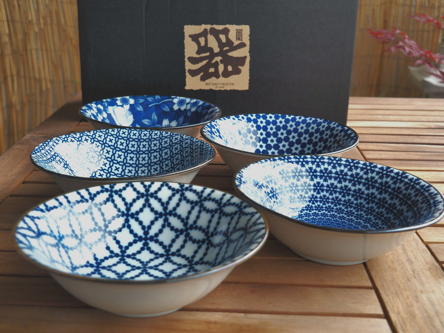 Boîte-cadeau assiettes creuses japonaises